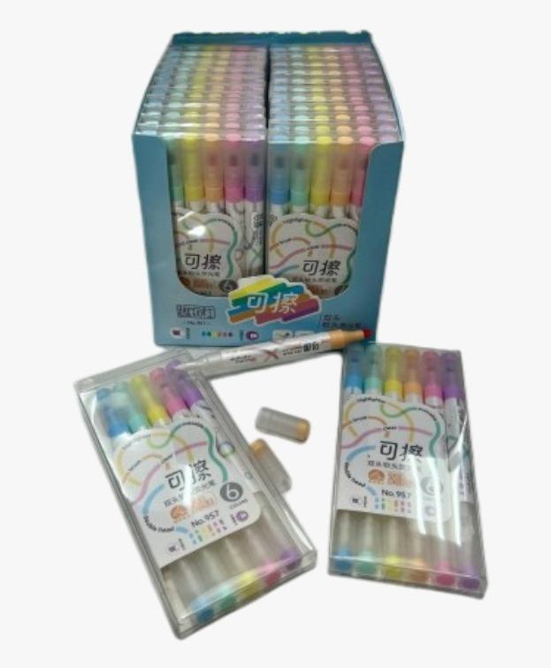 Resaltador borrable precio xPack de 6 Unidades(Display x 24 Pack)