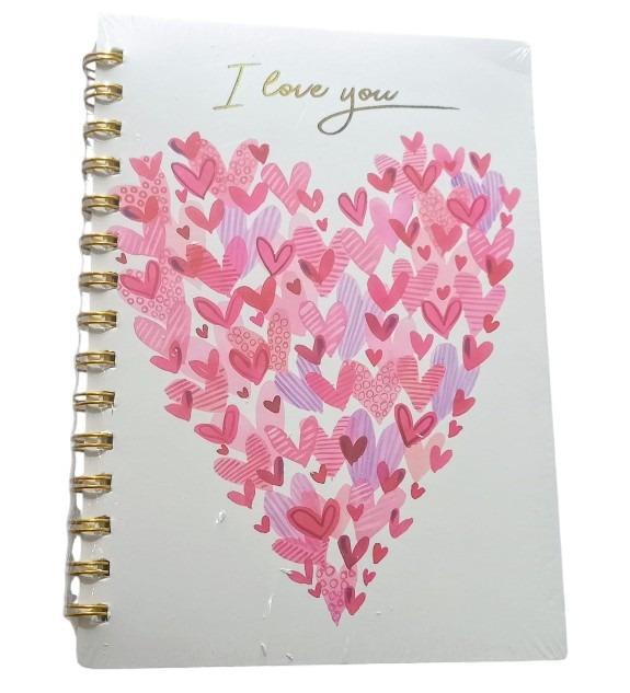 Cuaderno A5 Con Espiral Tapa Dura 21cm x 15cm x 80Hojas