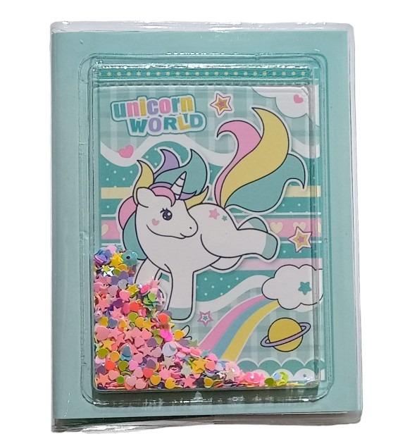 Anotador A6 con Lentejuelas Con Protector 9x11cm x90 Hojas     