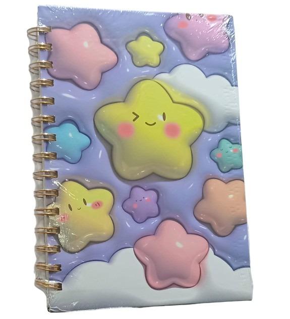 Cuaderno Con Espiral Tapa Dura 14 x 21cm x80 HOJAS   