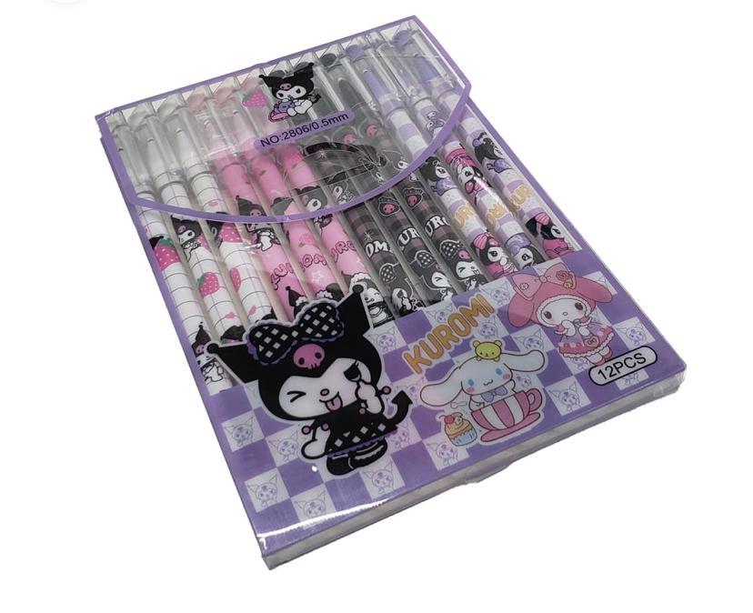 Lapicera Borrable Kuromi tinta negra (precio x unidad)