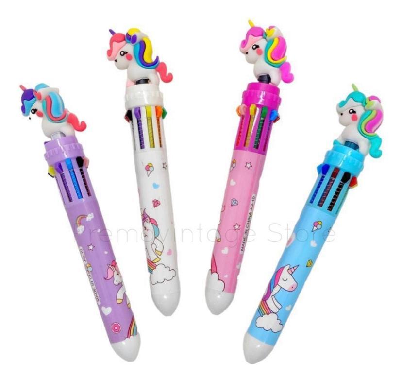 Birome de 10 Colores Unicornio 
